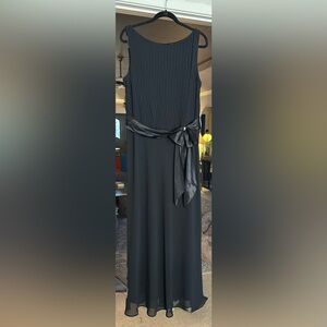 Patra Black Satin Prom Dress